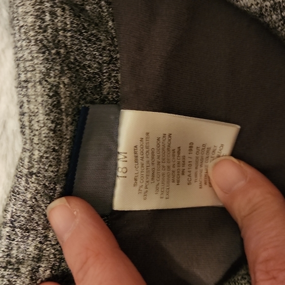 Baby Boyz Heather Gray Sweater Jacket 18mo - Picture 3 of 6